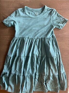 Kyte BABY Teal Tiered Short Sleeve Dress